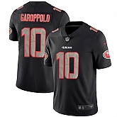 Nike 49ers 10 Jimmy Garoppolo Black Vapor Impact Limited Jersey Dyin,baseball caps,new era cap wholesale,wholesale hats